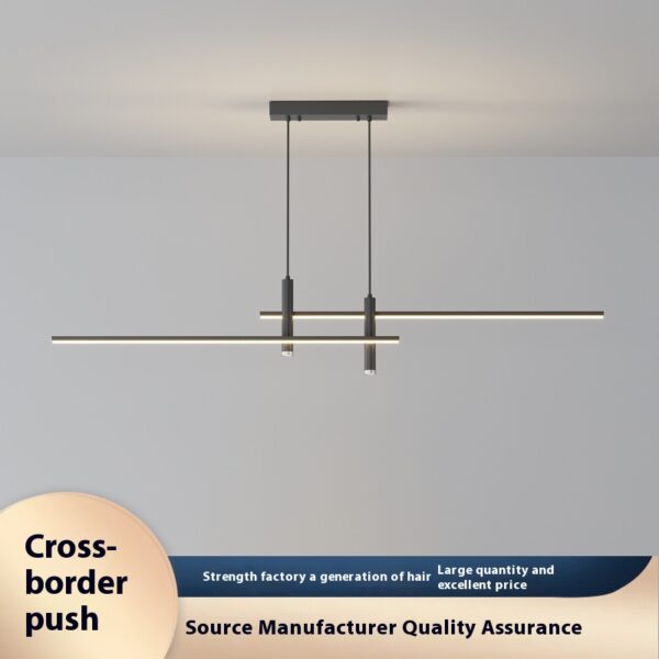 Restaurant Chandelier Minimal One-word Long Bar Tearoom Bar Counter LED Spotlight Modern Simple Study Dining Room Home Main Lamp